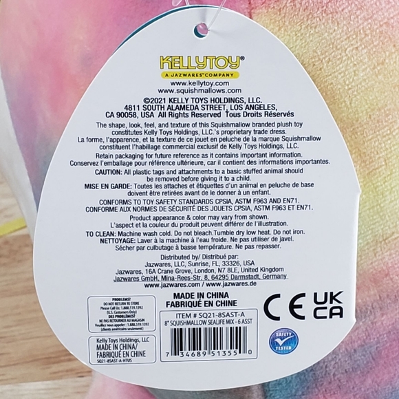 Squishmallow Janet the Jellyfish 8" UltraSoft Stuffed Sealife Plush Toy NWT - Picture 8 of 8